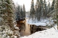 Frozen winter river landscape Royalty Free Stock Photo