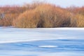 frozen winter river landscape