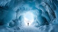 Frozen Wonder: A Noon-Time Exploration of an Enchanting Ice Cave in Antarctica