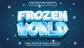 frozen world. editable text effect premium vectors Royalty Free Stock Photo