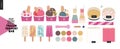 Frozen yoghurt bar - small business graphics - product range