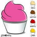 Frozen Yogurt Ice Cream Set Royalty Free Stock Photo