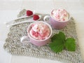 Frozen yogurt raspberry ice cream