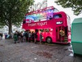 Frozen Yogurt truck on Southbank Walk in London Royalty Free Stock Photo