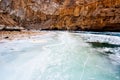 Frozen Zanskar River. Chadar Trek. Ladakh. India Royalty Free Stock Photo