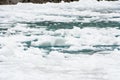 Frozen Zanskar River waves. Chadar Trek Royalty Free Stock Photo