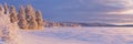 Frozen ÃâijÃÂ¤jÃÂ¤rvi lake in Finnish Lapland in winter Royalty Free Stock Photo