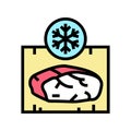 frozing meat color icon vector illustration Royalty Free Stock Photo