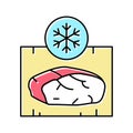 frozing meat color icon vector illustration Royalty Free Stock Photo