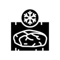 frozing meat glyph icon vector illustration Royalty Free Stock Photo