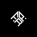 FRP letter logo design on black background. FRP creative initials letter logo concept. FRP letter design Royalty Free Stock Photo