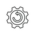 FRP Services icon in line design. FRP, services, factory reset, protection, security, data, recovery on white background