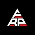 FRP triangle letter logo design with triangle shape. FRP triangle logo design monogram. FRP triangle vector logo template with red Royalty Free Stock Photo