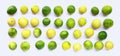 Frsh limes isolated on white Royalty Free Stock Photo