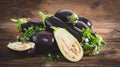 Frsh organic eggplant