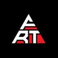FRT triangle letter logo design with triangle shape. FRT triangle logo design monogram. FRT triangle vector logo template with red Royalty Free Stock Photo