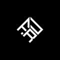 FRU letter logo design on black background. FRU creative initials letter logo concept. FRU letter design