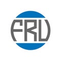 FRU letter logo design on white background. FRU creative initials circle logo concept. FRU letter design