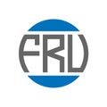 FRU letter logo design on white background. FRU creative initials circle logo concept. FRU letter design Royalty Free Stock Photo