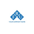 FRU letter logo design on white background. FRU creative initials letter logo concept. FRU letter design