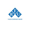 FRU letter logo design on WHITE background. FRU creative initials letter logo concept. FRU letter design