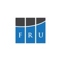 FRU letter logo design on WHITE background. FRU creative initials letter logo concept. FRU letter design.FRU letter logo design on