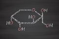 Fructose (D-fructose) fruit sugar molecule. Component of high-fructose corn syrup (HFCS