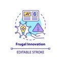 Frugal innovation concept icon