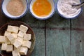 Vegetarian food, fried tofu