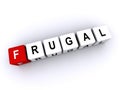 frugal word block on white Royalty Free Stock Photo