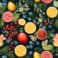 Frui fiesta Seamless Patterns, Generative AI