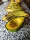 Fruit - avocado and banana ready to eat