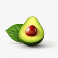 Fruit Avocado Food And Drink Icon 3d Rendering On Isolated Background