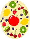 Fruit background with berries Royalty Free Stock Photo