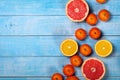 Fruit background closeup- grapefruit, apples, oranges and tangerines Royalty Free Stock Photo