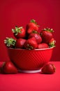 Fruit background food sweet strawberry bowl freshness organic berry red fresh healthy ripe Royalty Free Stock Photo