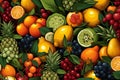 Fruit background. Lots of fruit