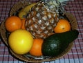 Fruit with basket.