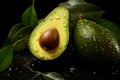 Fruit-bearing Avocado tree. Generate Ai Royalty Free Stock Photo