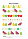 Fruit and berry themed educational logic game - sequential pattern recognition