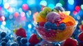 Fruit bingsu icream clean light bright lighting by Generative AI Royalty Free Stock Photo