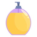 Fruit bottle soap icon cartoon vector. Water wash dispenser