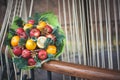 Fruit bouquet for christmas