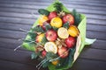 Fruit bouquet for christmas