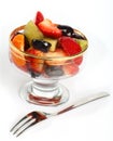 Fruit bowl and fork Royalty Free Stock Photo