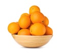 Fruit bowl with tasty oranges isolated