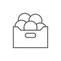 Fruit box line outline icon Royalty Free Stock Photo