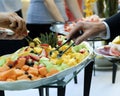 Fruit buffet platter Royalty Free Stock Photo