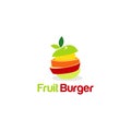 Fruit Burger Creative Concept Logo Symbol Royalty Free Stock Photo