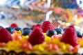 Fruit cake with own hands with berries Royalty Free Stock Photo